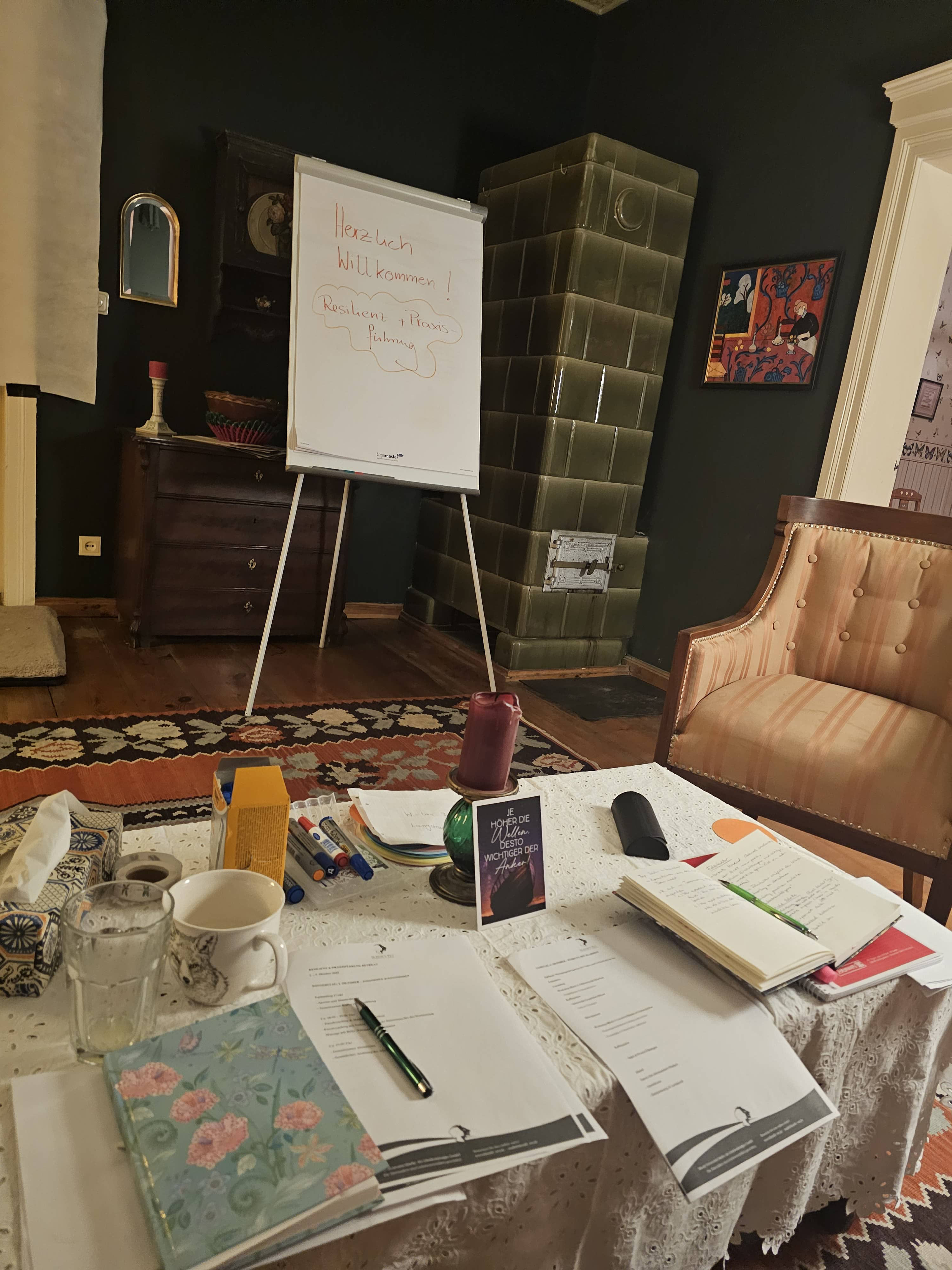 Coaching-Session mit Flipchart